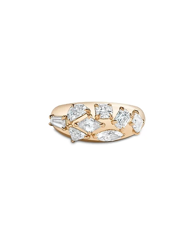 Shahla Karimi from the Luxe Collection Certified Lab Grown Diamond Mixed Cut Azadi Bombe Cluster Ring
