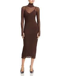 Afrm Shailene Turtle Neck Dress