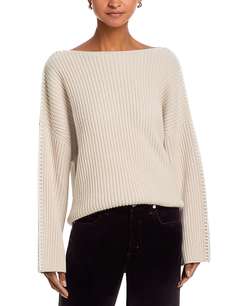 rag & bone Ingrid Boat Neck Wool Sweater