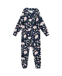Deux par Girls' One-Piece Thermal Underwear Flower - Little Kid
