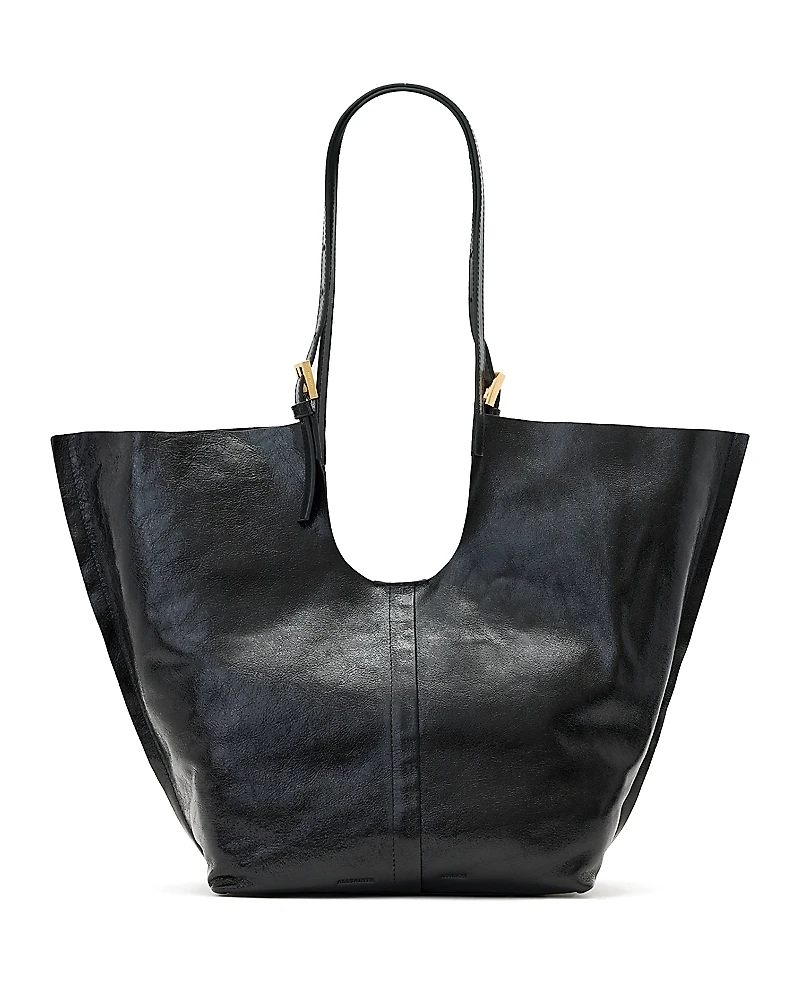 Allsaints Ara Shine E/W Large Leather Tote Bag