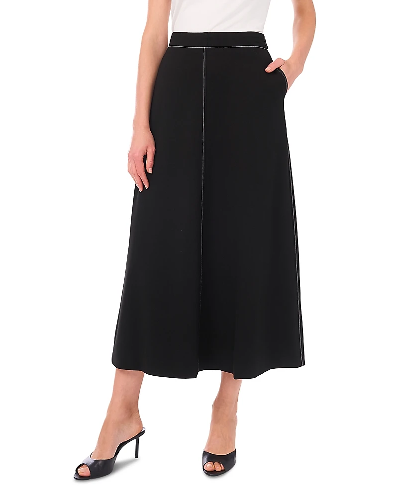 Vince Camuto A Line Contrast Stitch Skirt