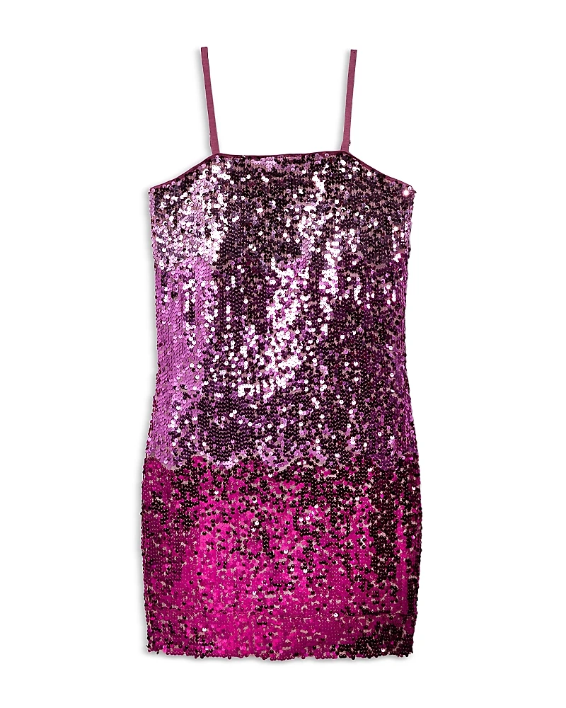 Aqua Girls' Ombre Sequin Dress - Big Kid, Exclusive