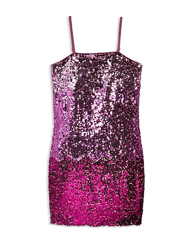 Aqua Girls' Ombre Sequin Dress - Big Kid, Exclusive