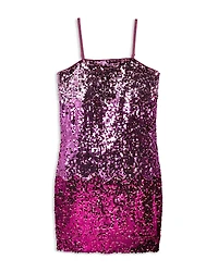 Aqua Girls' Ombre Sequin Dress - Big Kid, Exclusive