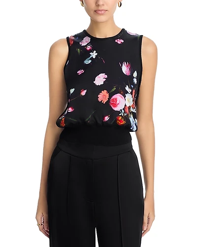 Erdem Sleeveless Front Print Top