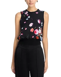 Erdem Sleeveless Front Print Top