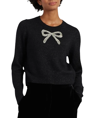 Chinti & Parker Women's Embellished Bow Sweater