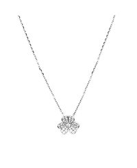 Pre-Owned Van Cleef & Arpels Small Frivole Pendant Necklace 18K White Gold with Pave Diamonds, 14.75 - 16.5"