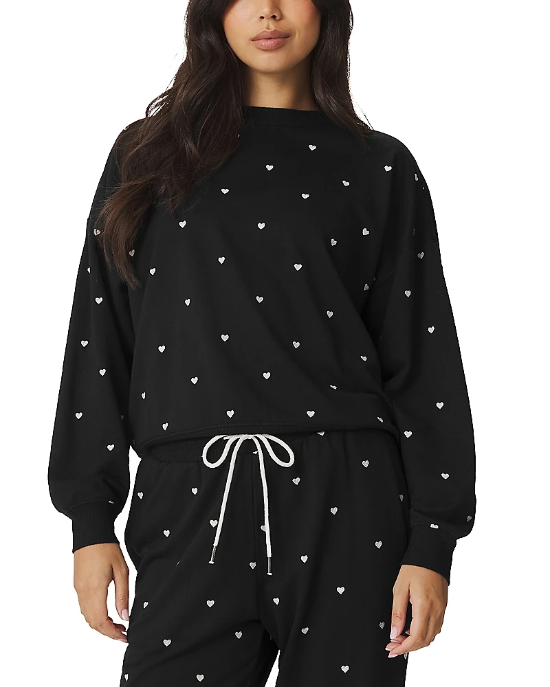 Splendid Love Lounge Embroidered Sweatshirt