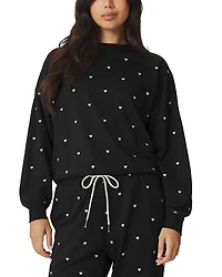 Splendid Love Lounge Embroidered Sweatshirt