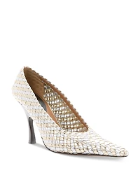 Stella McCartney Women's Elsa Metallic Woven Pumps