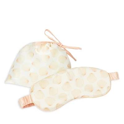 Gingerlily x Memo Press Seashells Silk Travel Eye Mask