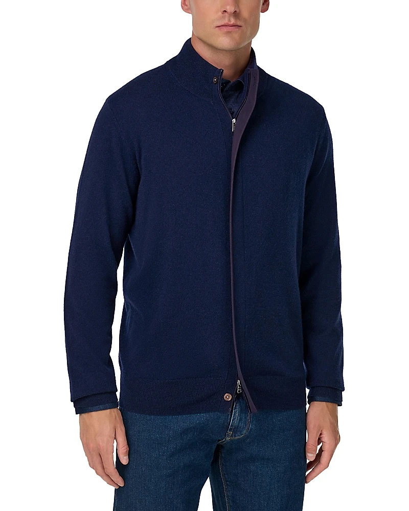 Boggi Milano Men's Full-Zip Cashmere Wool Sweater