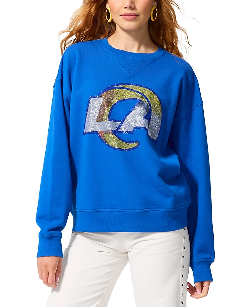 Terez Los Angeles Rams Gemstone Crewneck Sweatshirt