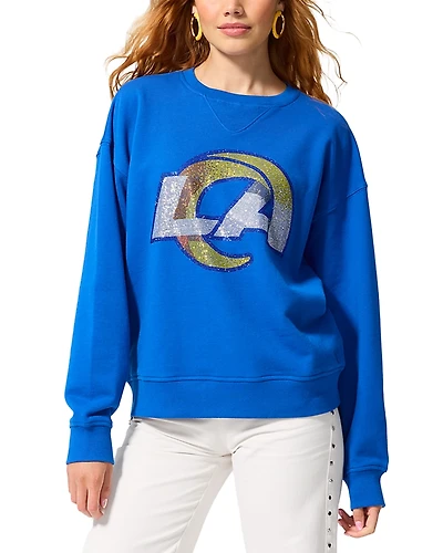 Terez Los Angeles Rams Gemstone Crewneck Sweatshirt