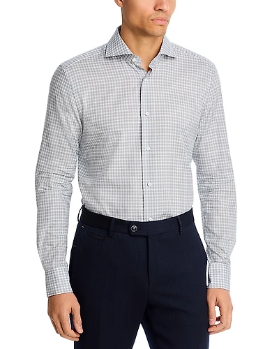 Boss L-Hays Spread Collar Button Down Shirt