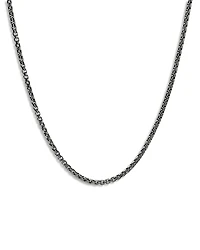 John Hardy Men's Dark Silver Chain Box Link Necklace, 20