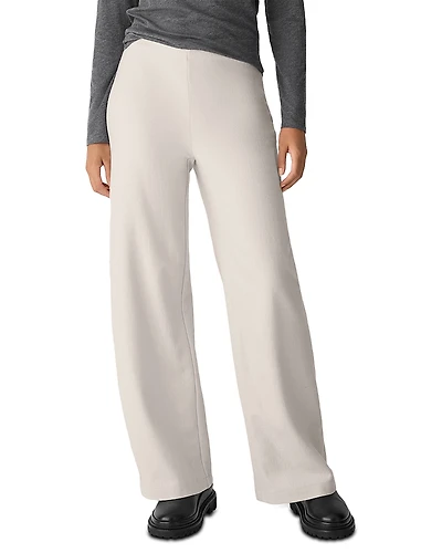 Eileen Fisher Petites Felted Wool Jersey Wide Leg Pants