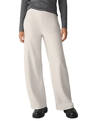 Eileen Fisher Petites Felted Wool Jersey Wide Leg Pants