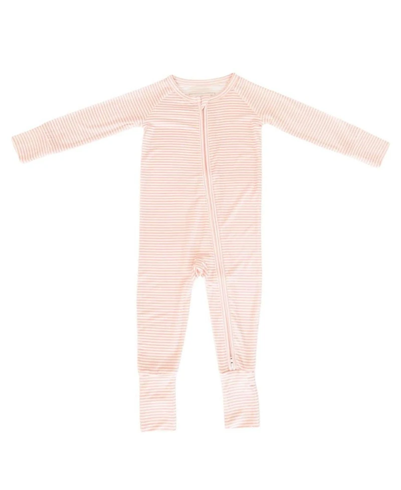 Motette Girls' Peony Stripe Bamboo Sleeper - Baby