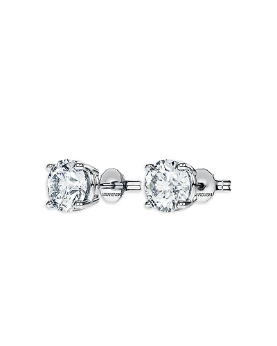 Swarovski 14K White Gold Eternity Certified Lab Grown Diamond Stud Earrings