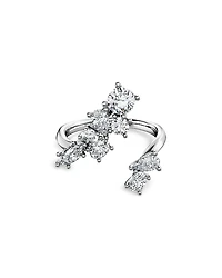 Swarovski 14K White Gold Galaxy Certified Lab Grown Diamond Mixed Cut Bypass Ring