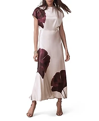 Mint Velvet Women's Floral Print Satin Maxi Dress