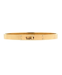 Pre-Owned HERMES Small Kelly Bracelet 18K Gold with 4 Diamonds