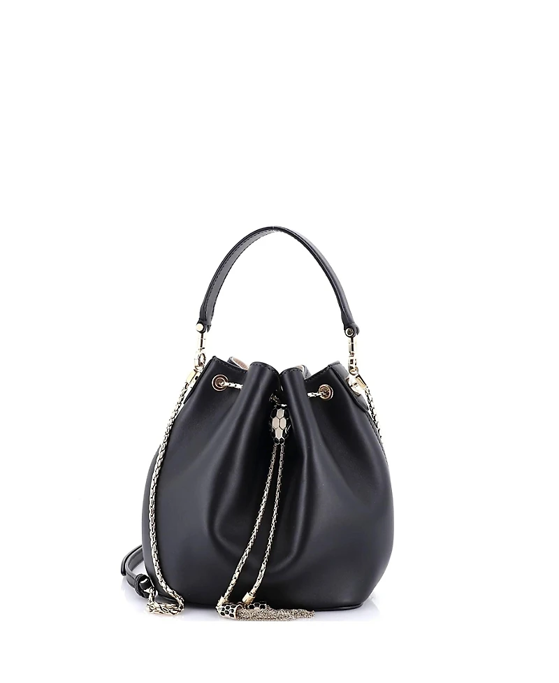 Pre-Owned Bvlgari Serpenti Forever Bucket Bag Leather