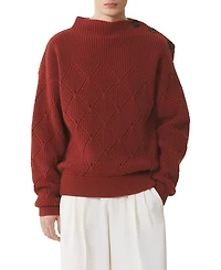 Lanvin Wool Sweater with Diamond Detail