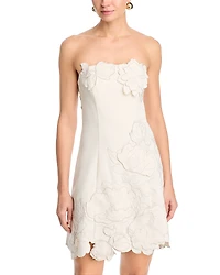 Leo Lin Ayla Applique Bustier Mini Dress