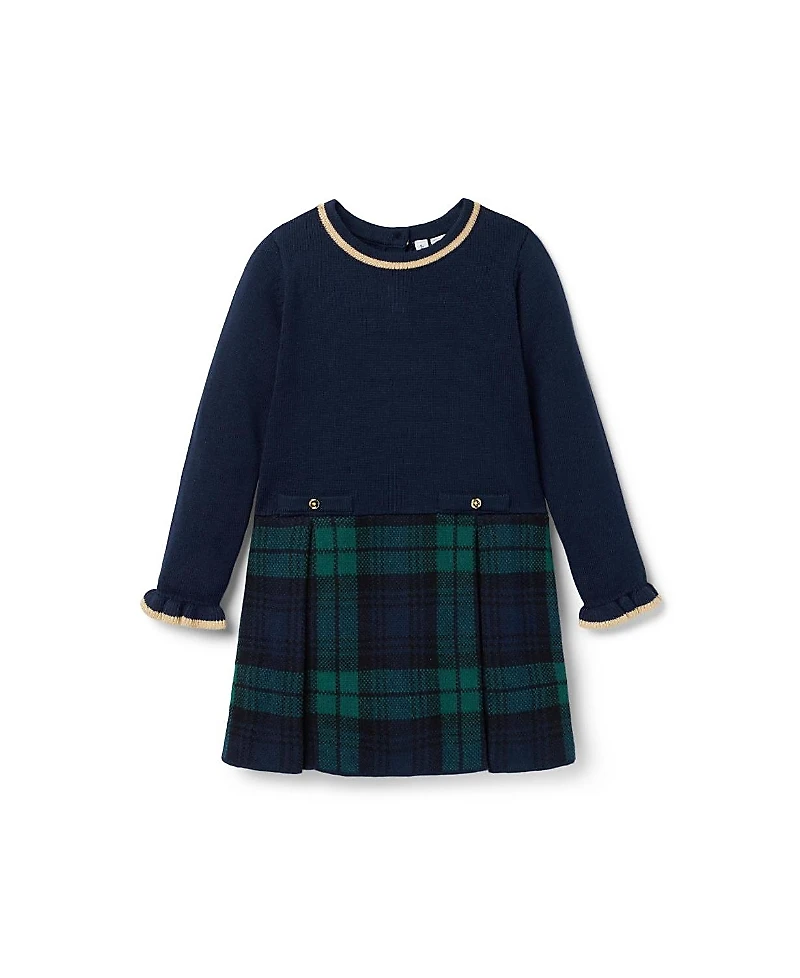 Janie and Jack Girls' The Tartan Sweater Dress - Baby, Little Kid, Big Kid