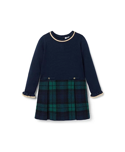 Janie and Jack Girls' The Tartan Sweater Dress - Baby, Little Kid, Big Kid