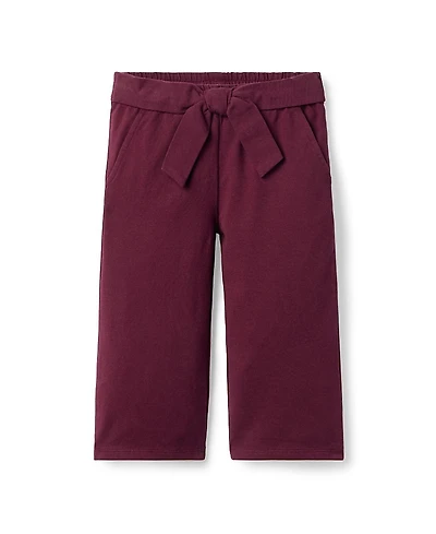 Janie and Jack Girls' Wide Leg Tie Waist Pant - Baby, Little Kid, Big Kid