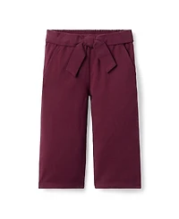 Janie and Jack Girls' Wide Leg Tie Waist Pant - Baby, Little Kid, Big Kid