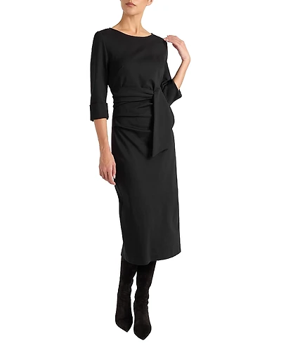 Santorelli Trinity Midi Viscose Blend Sheath Dress