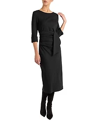 Santorelli Trinity Midi Viscose Blend Sheath Dress