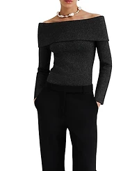 Malina Cirella Knitted Off Shoulder Top