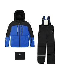 Deux par Deux Boys' Two-Piece Teknik Colorblock Snowsuit - Big Kid