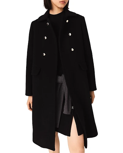 Maje Long Wool Blend Coat