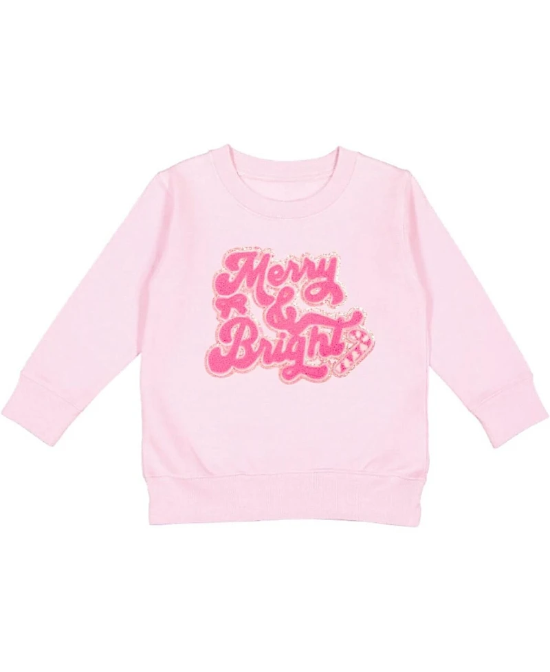 Sweet Wink Merry and Bright Patch Christmas Sweatshirt - Little Kid, Big Kid