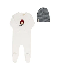 Ely's & Co. Unisex French Terry Autumn Kids Collection Footie and Beanie - Baby