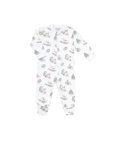 Nellapima Unisex Christmas Toile Zipper Footie - Baby