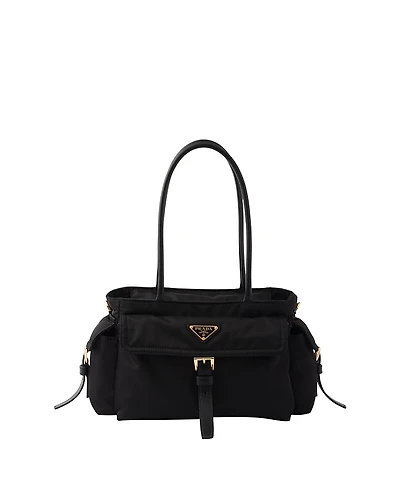 Prada Explore Medium Re-Nylon And Leather Tote Bag