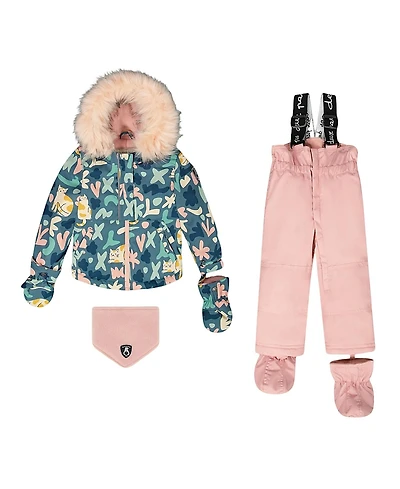Deux par Girls' Two-Piece Play Snowsuit - Baby, Little Kid