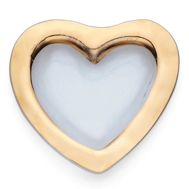 Roman Antique Platinum 8" Heart Bowl