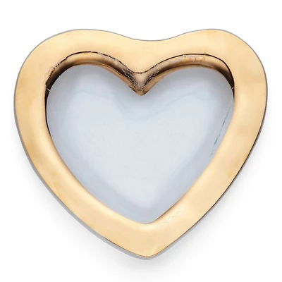 Roman Antique Platinum 8" Heart Bowl