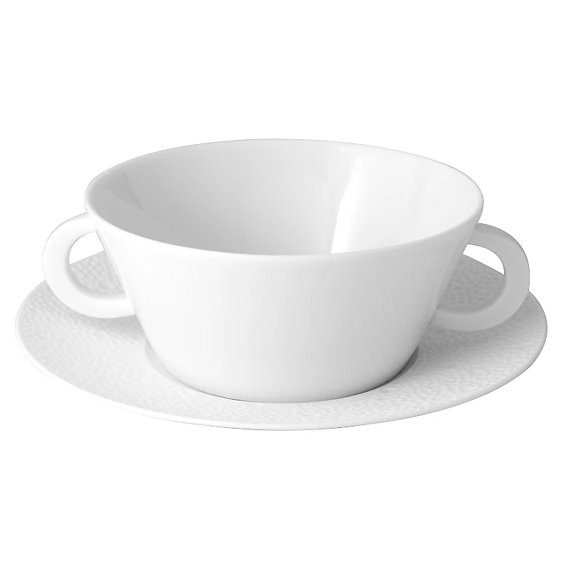 Bernardaud Ecume White Cream Soup Cup