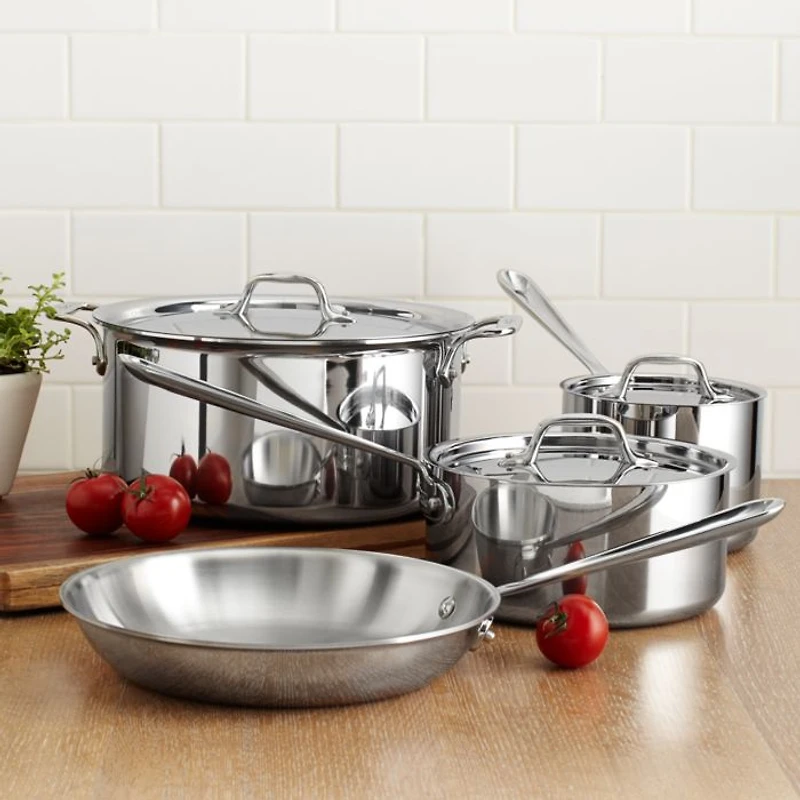 D3 Stainless Steel 7-Piece Cookware Set - Exclusive